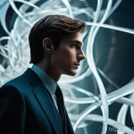 인셉션 감독 크리스토퍼 놀란 - Fragmented Reality and Inner Turmoil**
"A man with sharp, intense eyes, his face etched with contemp...