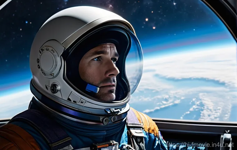 인터스텔라 관객 반응 - **Prompt:** A male astronaut, reminiscent of Cooper from *Interstellar*, in a highly detailed, sligh...