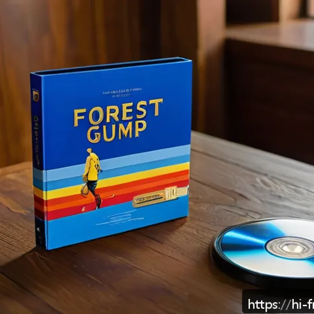 포레스트 검프 블루레이 구매 - A detailed close-up image of a high-quality Blu-ray disc of the movie "Forrest Gump" resting inside ...